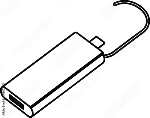 usb flash drive isolated
