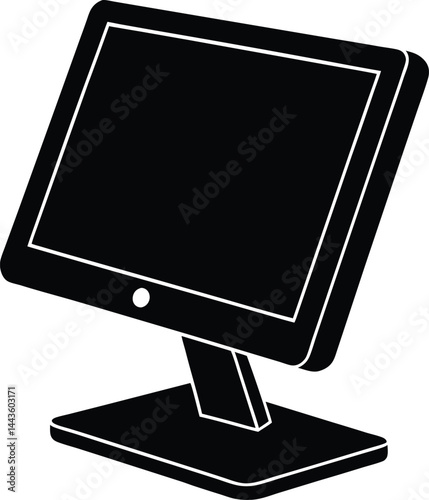 computer monitor with blank screen