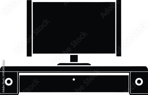 tv set isolated on white