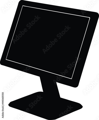 computer monitor isolated on white