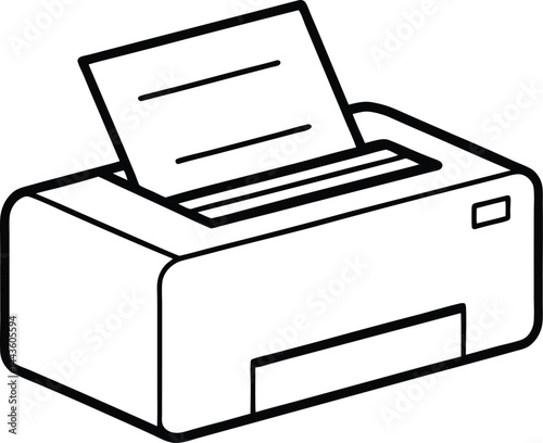 illustration of printer with colour
