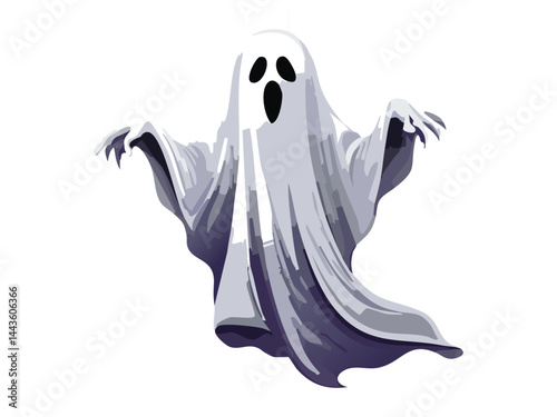 Tiny Friendly Ghost Vector Graphic