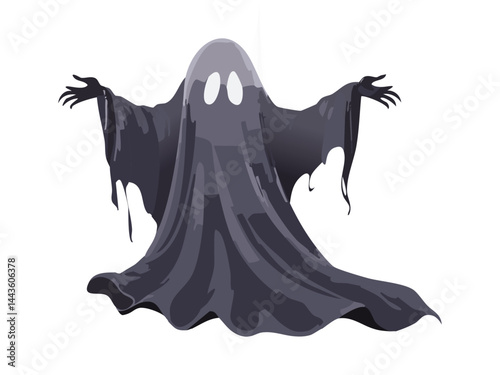 Ghost Face Vector Halloween Illustration