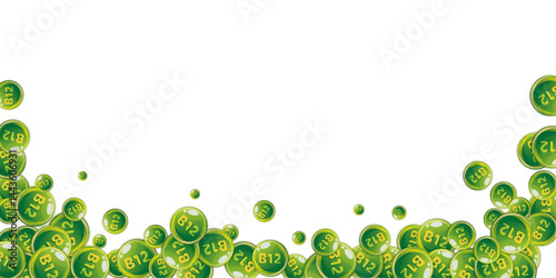 Vitamin B12 messy round pills.