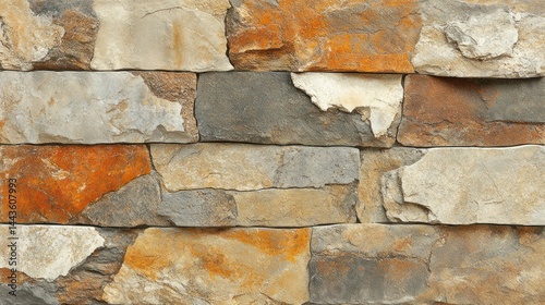 Multi-toned stone wall
