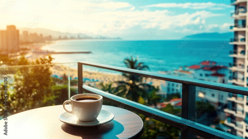 Obraz premium Coastal coffee break (1)