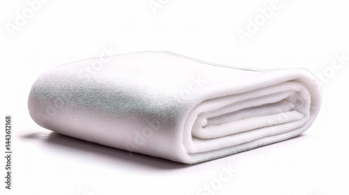 Soft and Cozy White Towel on a Neutral Background for Relaxation