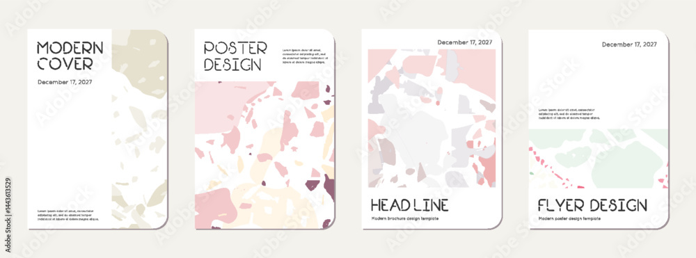 Notebook cover design. Terrazzo abstract Notebook cover design. Terrazzo abstract