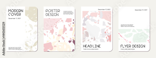 Notebook cover design. Terrazzo abstract