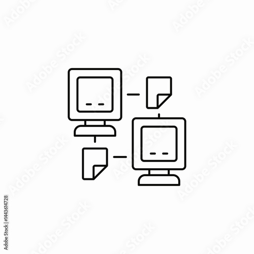 file sharing network icon sign vector