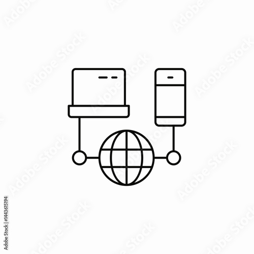 internet device connection icon sign vector