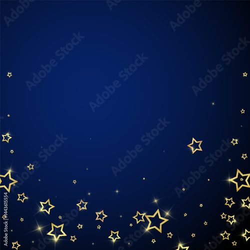 Gold sparkling star confetti.