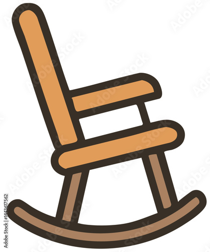 wooden rocking chair