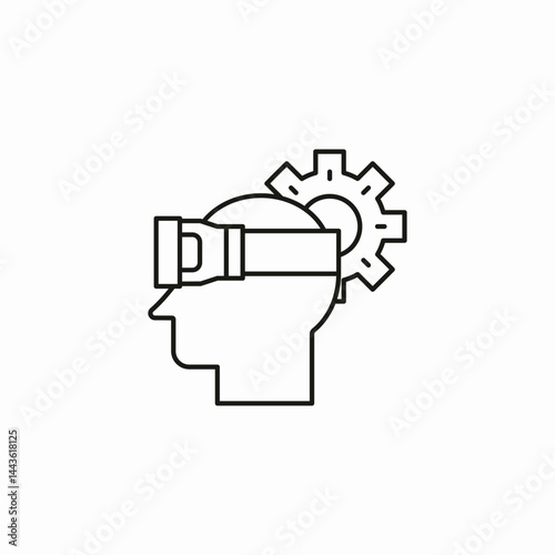 virtual reality engineering icon sign vector