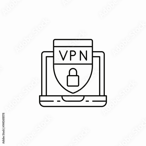 vpn security protection icon sign vector