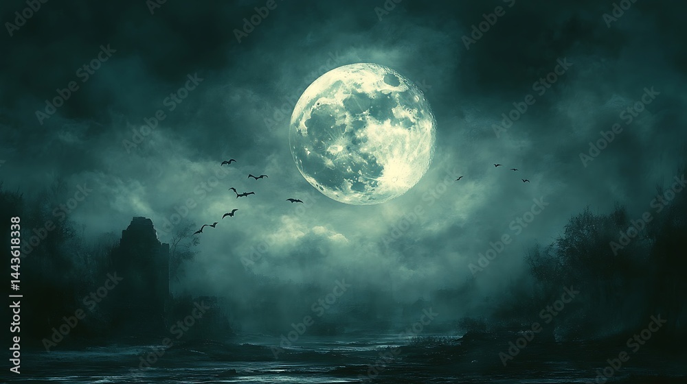 Gothic night with flying bats high resolution hd wallpaper Gothic night with flying bats high resolution hd wallpaper