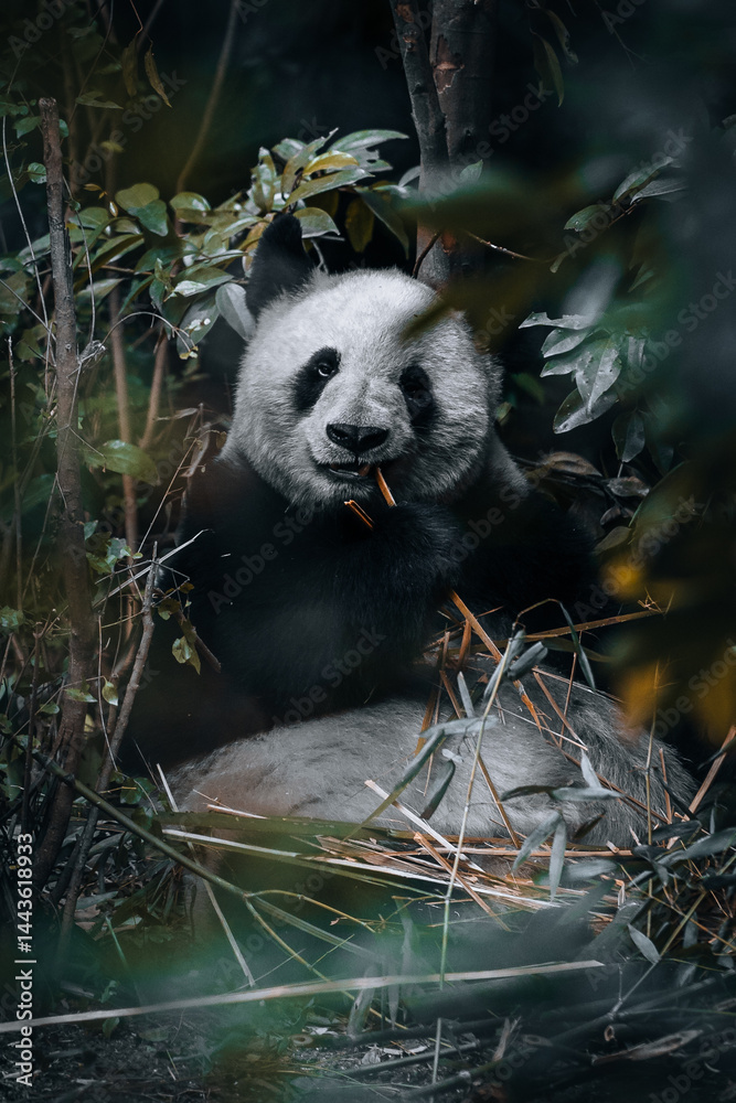 Obraz premium Panda affamato