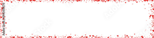 Red hearts scattered on white background.