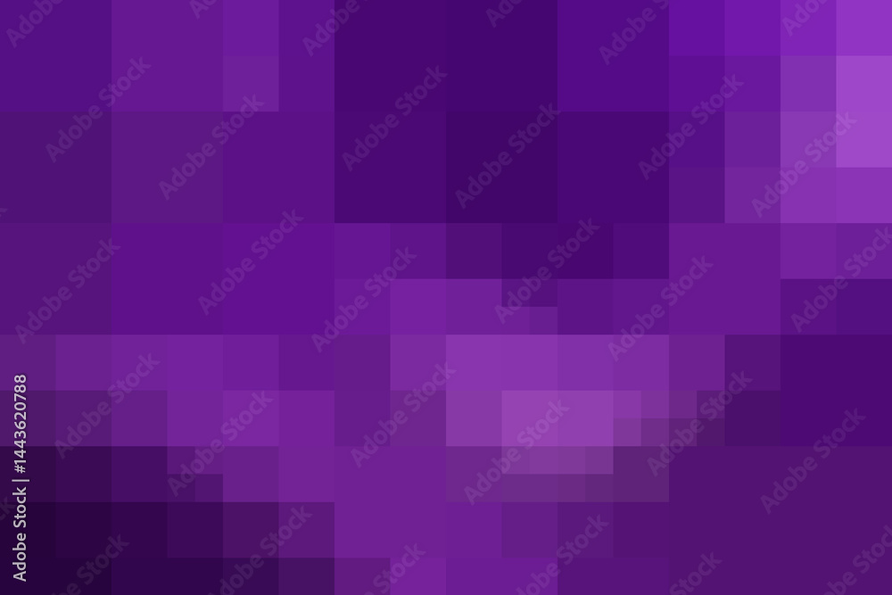 Naklejka premium Pikselowe fioletowe tło w stylu retro z efektem cyfrowej mozaiki – abstrakcyjna kompozycja o niskiej rozdzielczości.