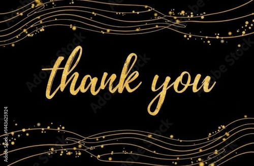 Banner. Black background with golden inscription 
