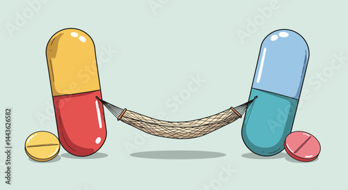 Pills medicine capsule medication health care pharmacy drugs treatment hammock wellness pharmaceutical remedy