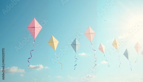 Obraz na płótnie Kites in the sky celebrating International Children's Day w salonie