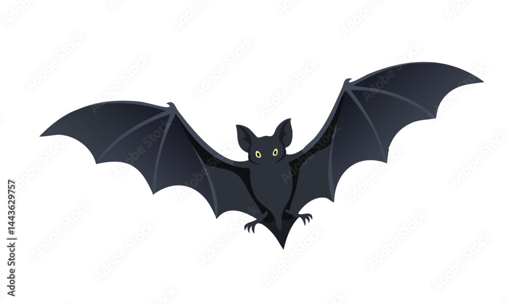 Fototapeta premium Flying Halloween Bat Vector Graphic