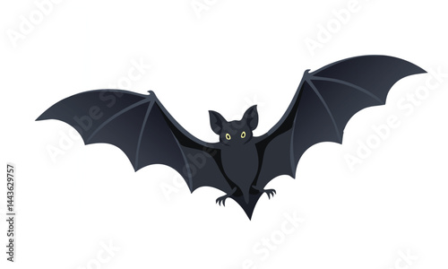 Flying Halloween Bat Vector Graphic