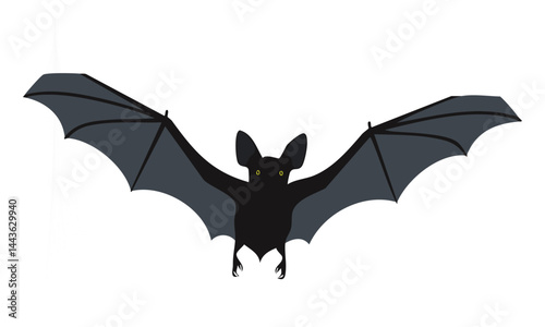 Glowing Scary Bat Vector Graphic