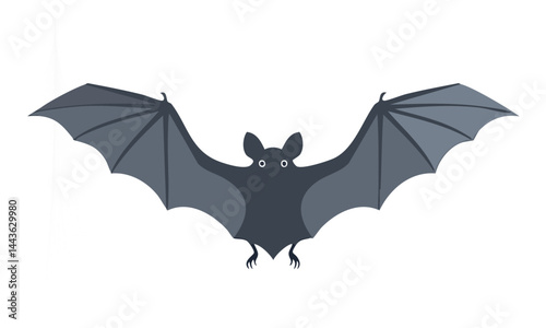 Spooky Tree Bat Vector Art