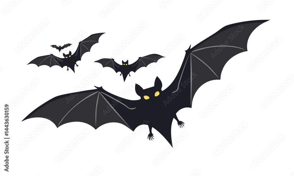 Fototapeta premium Mini Bat Character Vector Graphic