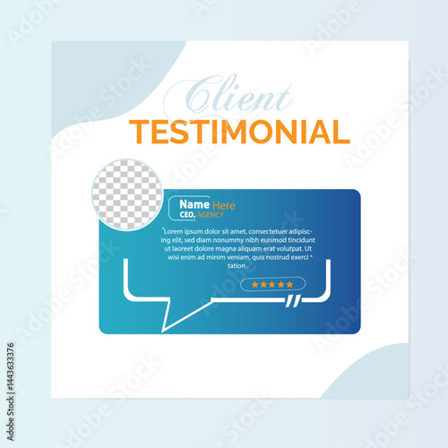 Client testimonials template Design customer feedback 