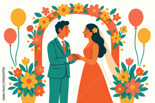 Man and woman are getting married