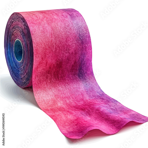 Roll Of, watercolor vector, isolated on a white background.