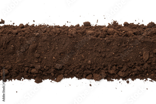 humus soil bottom border pile isolated on white or transparent png
