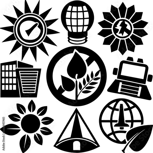Eco-Friendly Green Icons Set