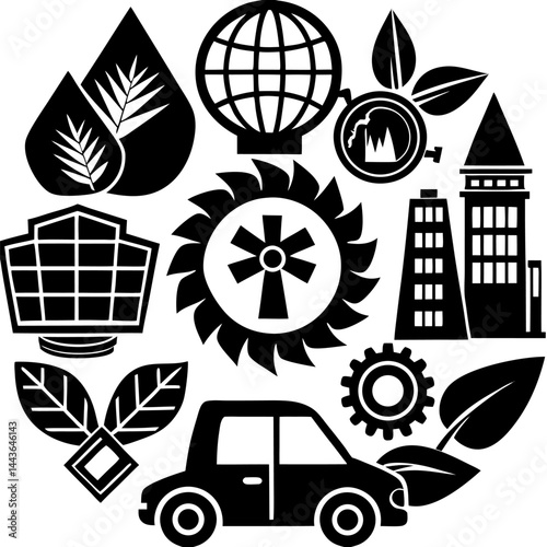 Eco-Friendly Green Icons Set