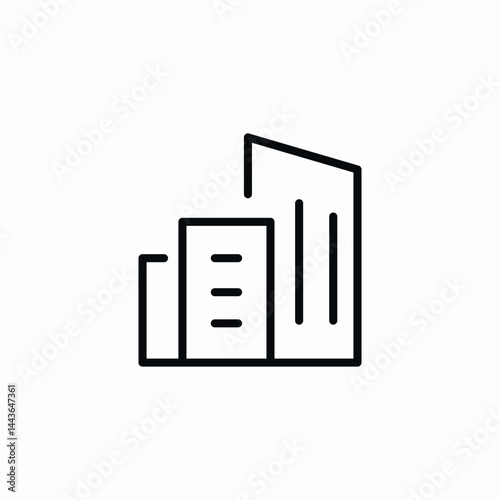 modern building icon sign vector