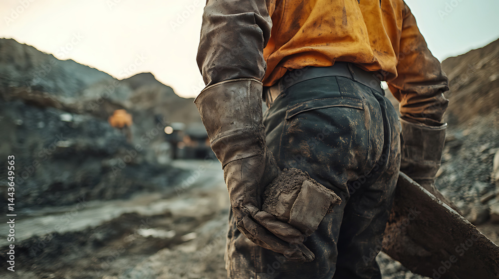 Miner in Protective Gear at a Quarry Miner in Protective Gear at a Quarry