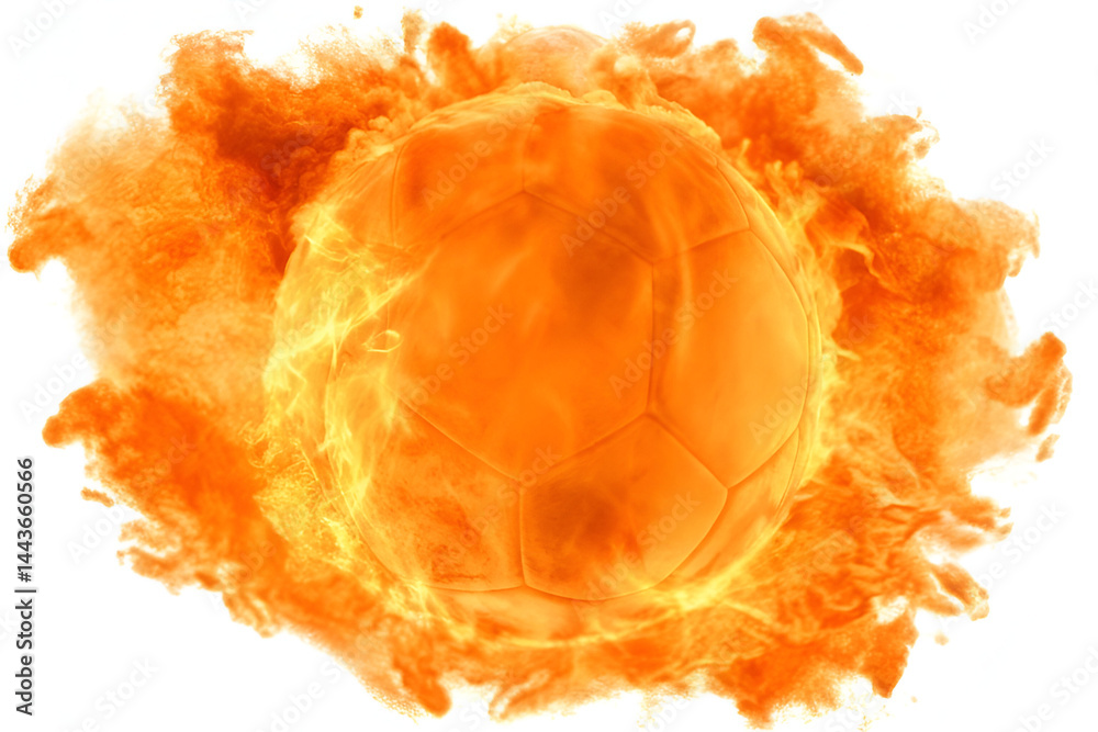 soccer ball on fire, fire ball