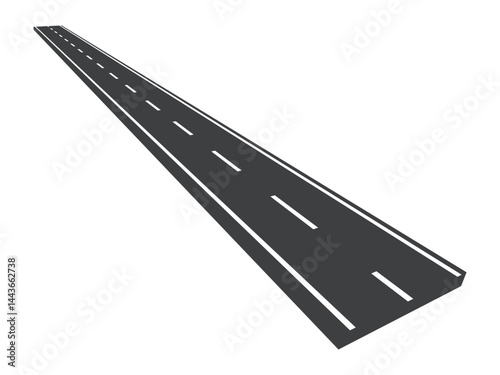 asphalt road going to the distance