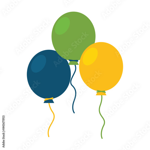 Brazilian party color balloons. Vector