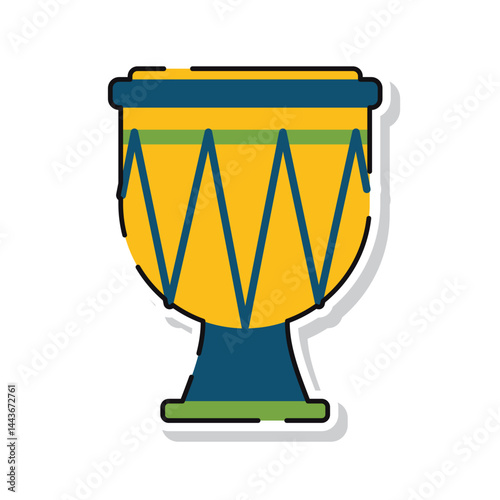Brazilian style conga drum. Vector