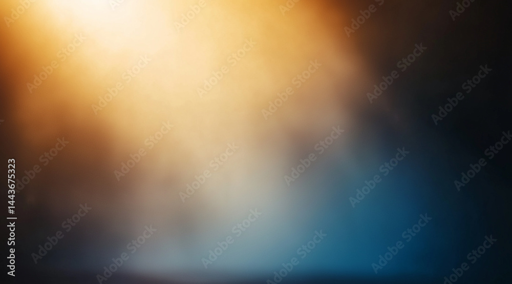 Fototapeta premium Soft blue to brown gradient background with mist and spotlight effect