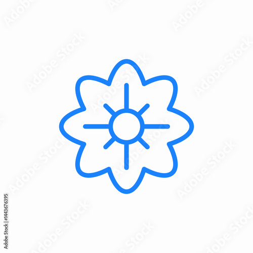 stylized flower or flower mandala icon sign vector