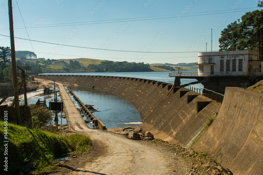 A view of Barragem do Salto (Salto Dam) in Sao Francisco de Paula, South of Brazil