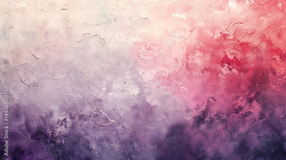 Fototapeta premium Abstract gradient background painting texture with pink and purple hues artistic canvas surface showing brush strokes hand painted blending light and dark shades modern art