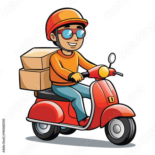 Delivery Person on a Scooter (1)