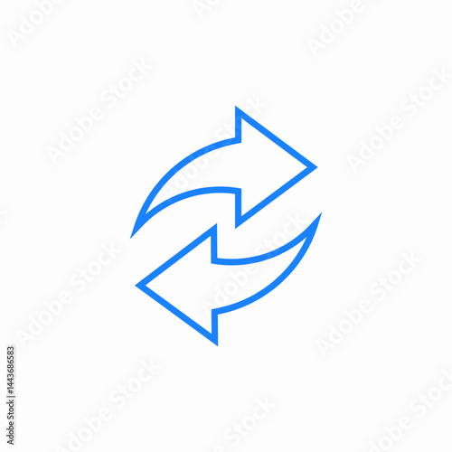 arrows circular motion icon sign vector