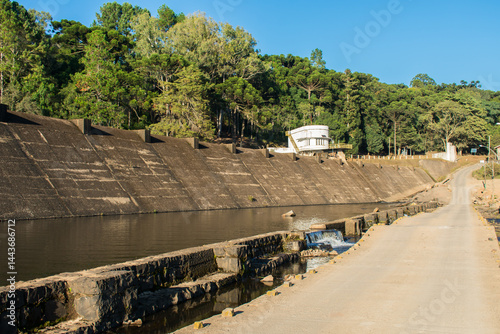 Obraz na płótnie A view of Barragem do Salto (Salto Dam) in Sao Francisco de Paula, South of Brazil w salonie